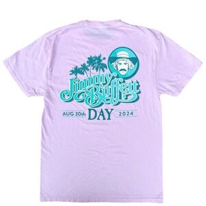 Jimmy Buffett Pink Margaritaville Tee Small 2024 Day Graphic Shirt